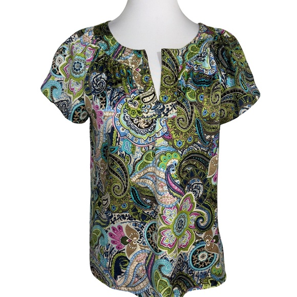 Talbots Tops - Talbots Multicolor Paisley Print Blouse